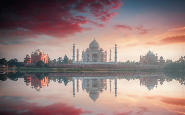 Taj Mahal with Main Mausoleum entry